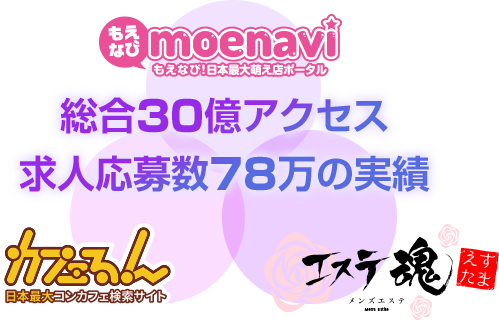 総合30億アクセス 求人応募数78万の実績